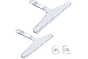 NEWTALENT New Talent 2 PCS Shower Squeegee, for Shower Glass, Shower Doors, Bathroom, Window and Car Glass(1 Large and 1 Small)