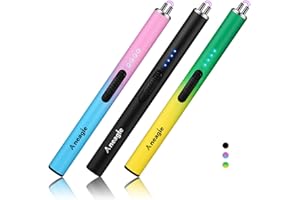 Aneagle Electric Candle Lighter Upgraded USB Type-C Rechargeable Candle Lighter Windproof Flameless Plasma and LED Battery Display Arc Safety Candle Lighter for Candle Grill Camping