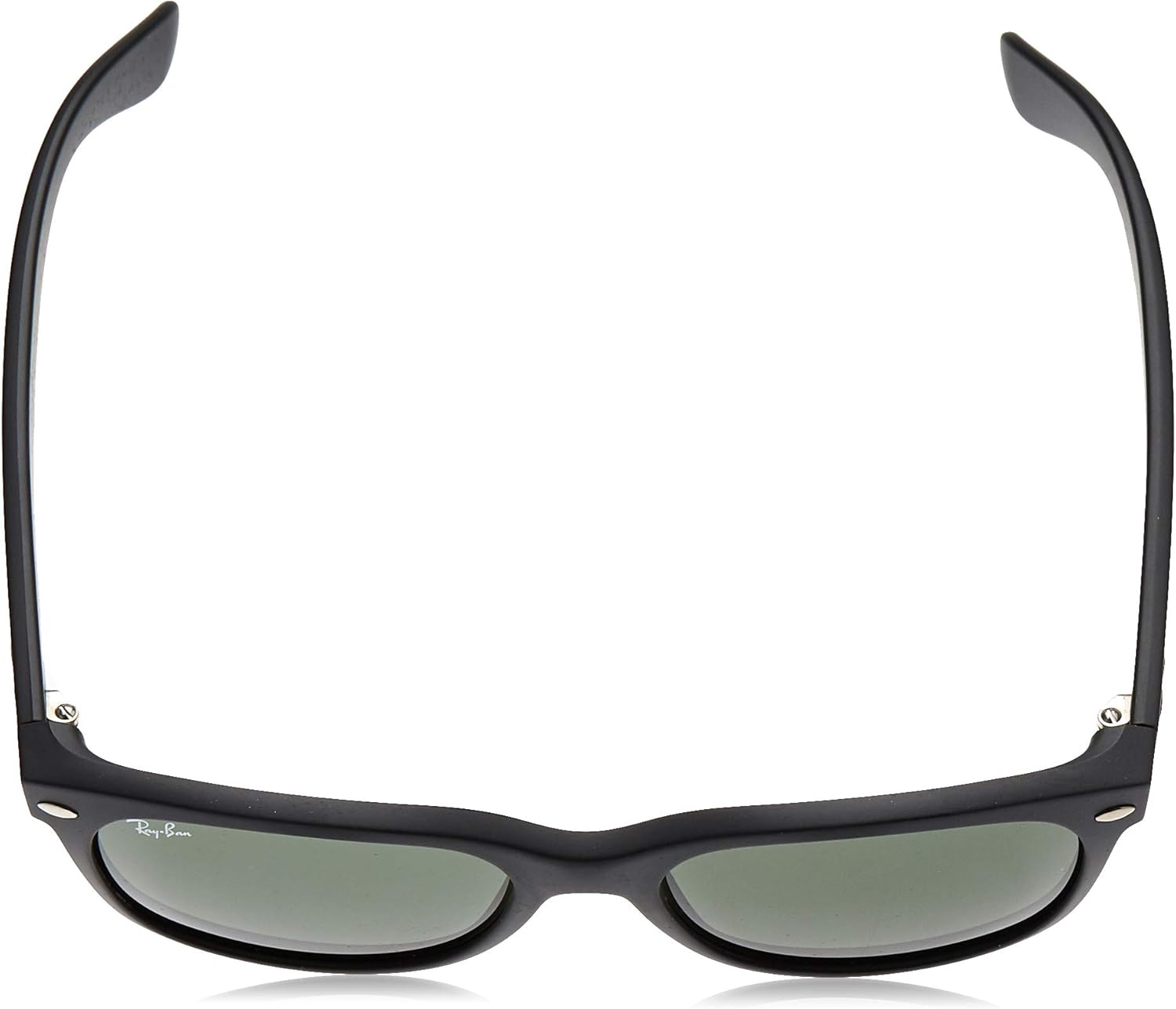 Ray-Ban RB2132 New Wayfarer Sunglasses, Rubber Black/Green, 55 mm: Shoes