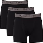 Organic Signatures 3-pack Soft Comfortable Mens 100% Organic Cotton Boxer Briefs