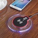 Raynic Orchid II Qi wireless charger for Samsung S6/S6 Edge, Note 5,Nexus 4/5/6/7, Nokia Lumia 920, LG All Qi-Enabled Devices Unique Silicone Painting Anti-slip Phone Charge Pad Output 1.5A (black)