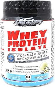 Bluebonnet Nutrition Extreme Edge Whey Protein Isolate Powder Vanilla Flavor, 1.1 Pound