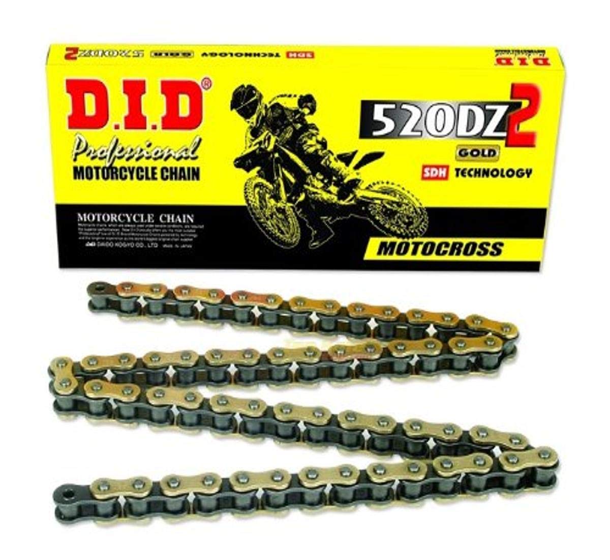D.I.D. 520ATV-60 Gold X-Ring Chain with Connecting Links