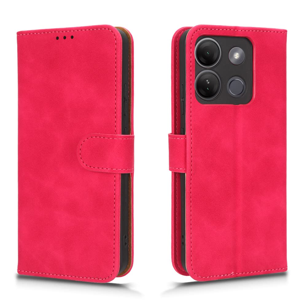 Wallet Case for Infinix Smart 7 HD Case, Infinix Smart 7 HD has Kickstand function and Card Slots with Magnetic Buckle Phone, Leather Phone Case Compatible with Infinix Smart 7 HD-RR