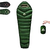 BUERTS Down Backpacking Sleeping Bag 620FP, Lightweight Sleeping Bag for Adult Backpacking, Hiking, Camping. with Compression Bag.