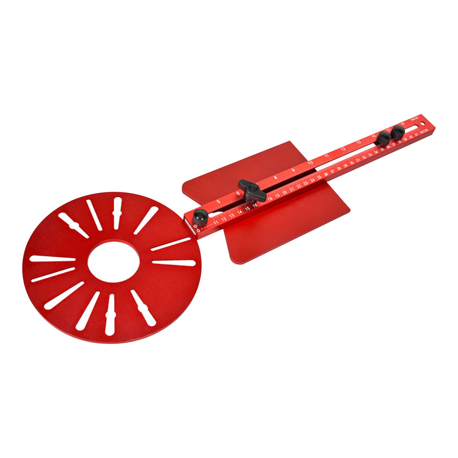 Upgraded Design 4 in 1 Router Milling Groove Bracket Adjustable Aluminium Alloy Router Jigs Router Guide Multifunctional for Woodworking Wood Router Tool (Red)