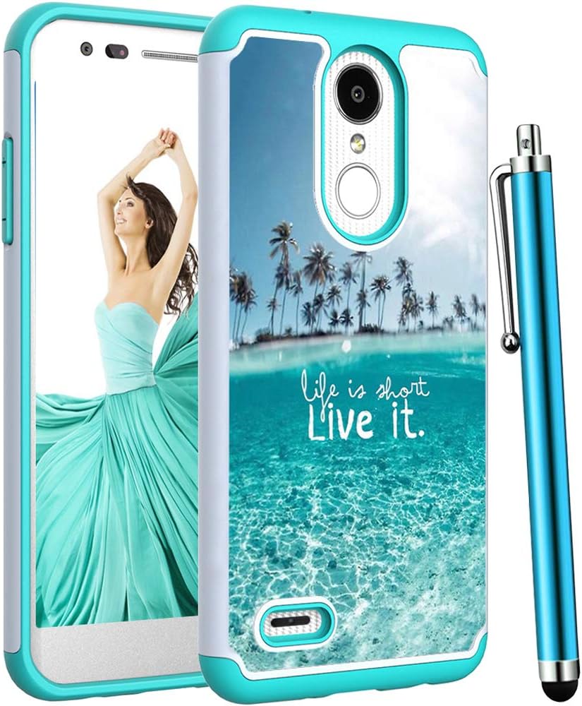 Case for LG Aristo 2 / LG Phoenix 4 /Aristo 3/LG Tribute Dynasty/Empire/K8 2018/Fortune 2/Zone 4,Shockproof Hybrid Dual Layer Armor Heavy Duty Protection Hard PC& Soft TPU Protective Phone Cover -Teal