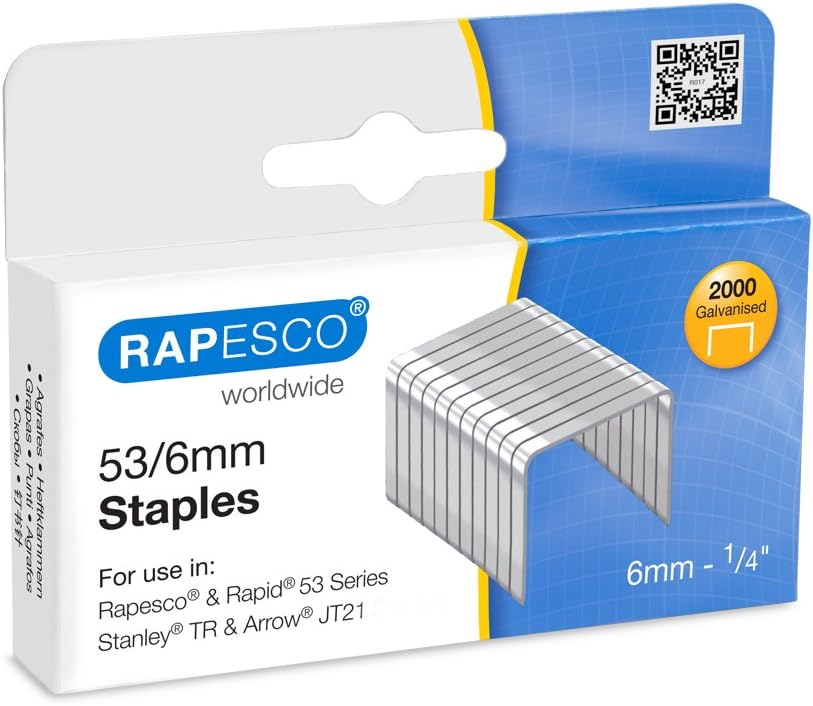 Rapesco Staples 53/6mm. Box of 2,000 Amazon.co.uk Office Products