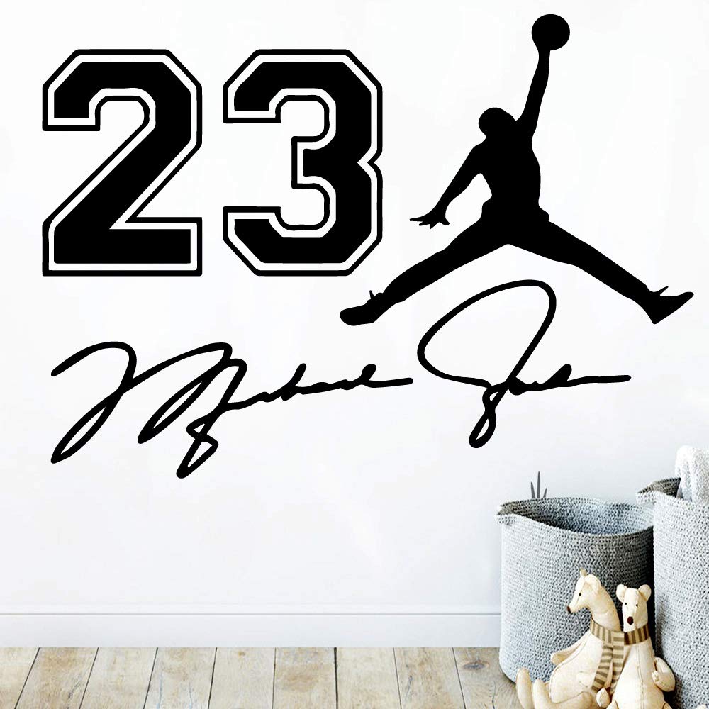 Cartoon 23 Michael Jordan Baloncesto Vinilo Etiqueta de La Pared ...