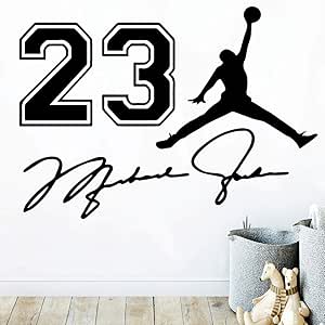 Cartoon 23 Michael Jordan Baloncesto Vinilo Etiqueta de La Pared