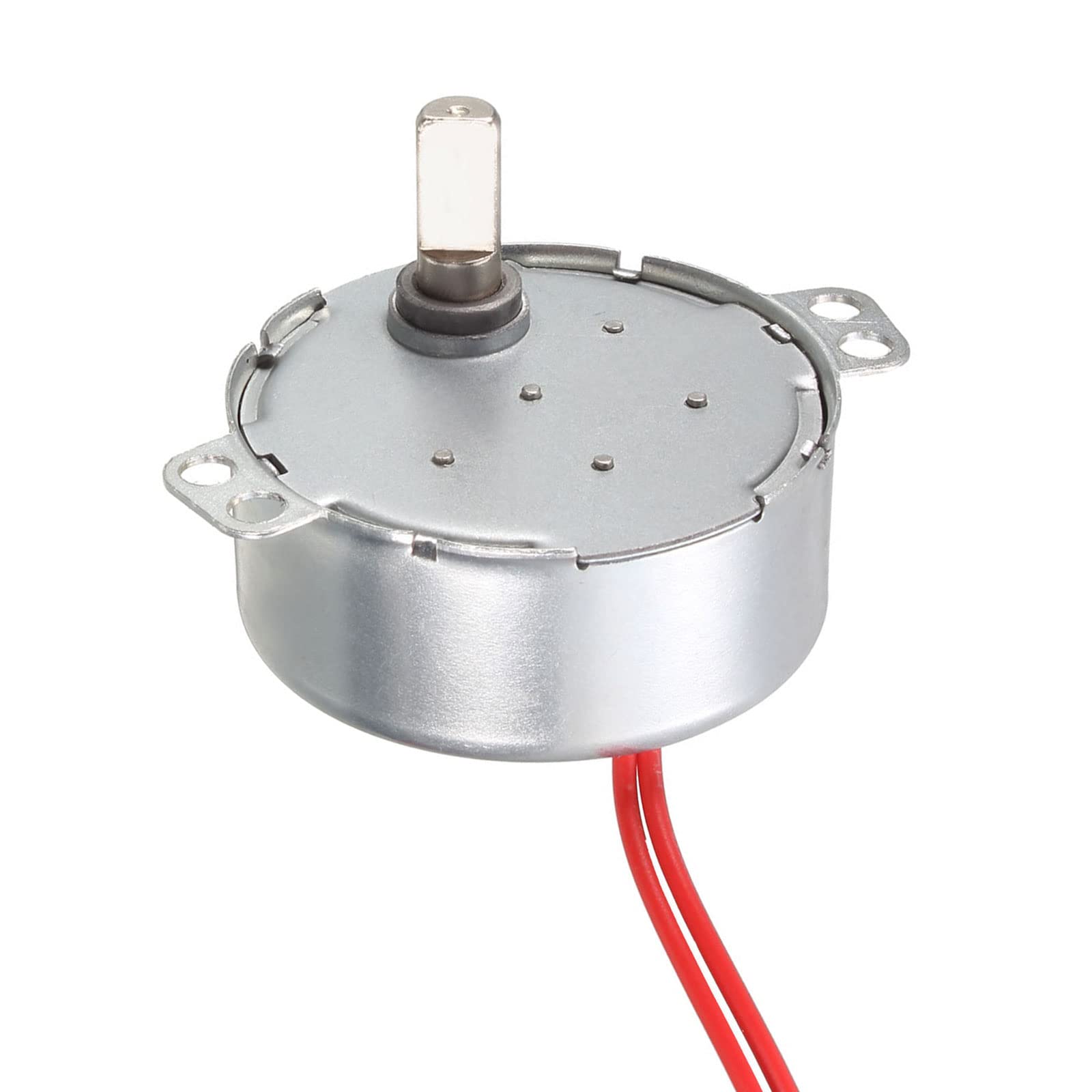 Rebower Synchronous Gear Motor AC 24V 1.4-1.7RPM 50-60Hz D Shaft CCW/CW 4W Electric Motor Turntable Motor for Cup Fan