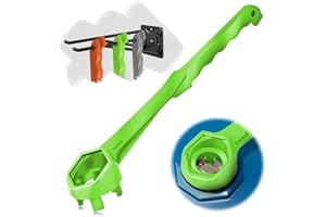 Barrel Wrench, Aluminum Gallon Bung Wrench Barrel Nut Wrench Drum Opener Tool for Opening 10 15 20 30 50 55 Gallon Drum, Fits