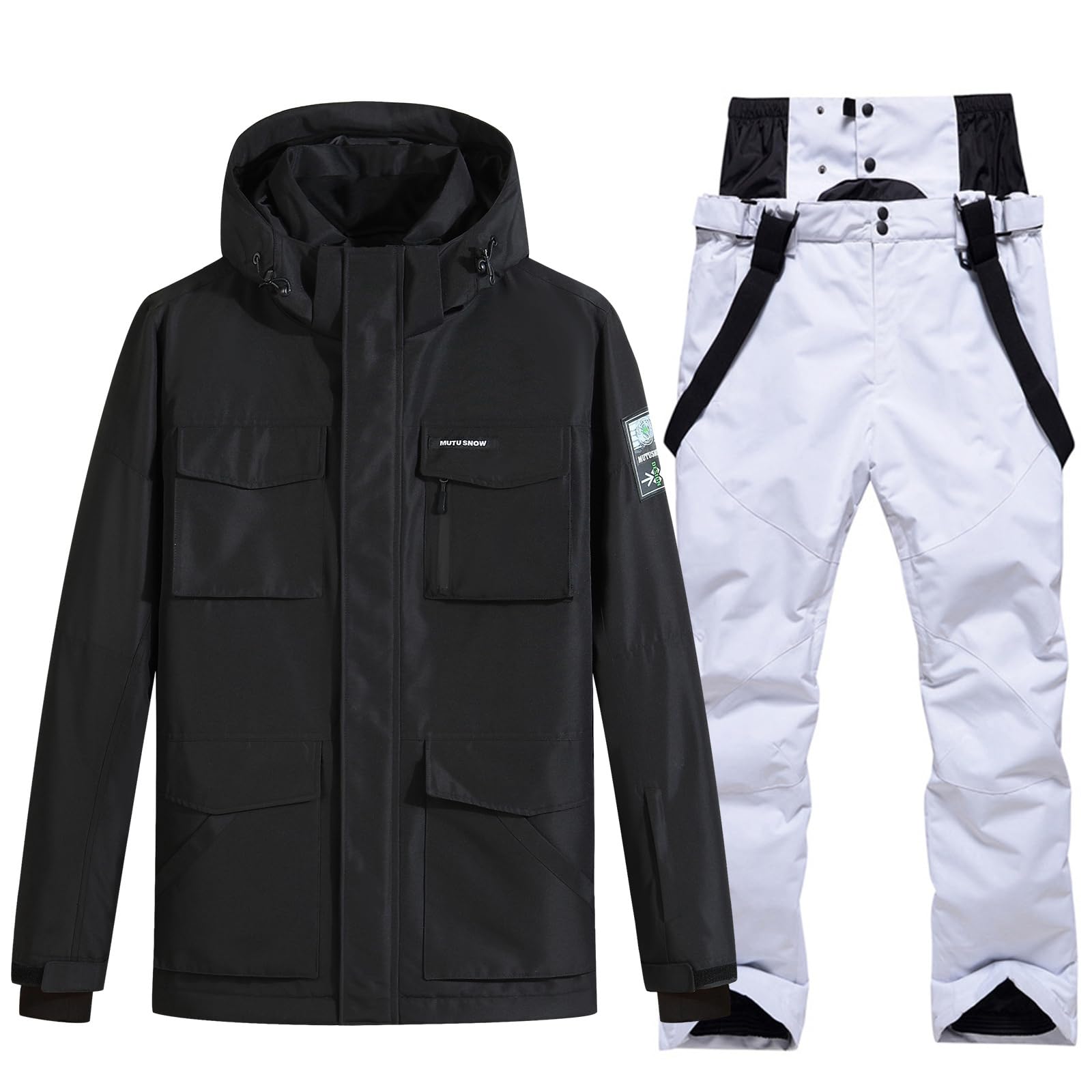 Photo 1 of Men's Ski Jacket and Pants Set Waterproof Snowsuit Windproof Snow Suit Winter Outdoor Ski Suit