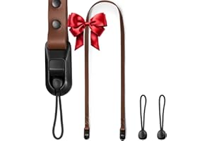 C Coiro Slim Leather Camera Strap with Quick Release, Neck Adjustable Camera Shoulder Strap DSLR SLR Compatible with Fuji Son