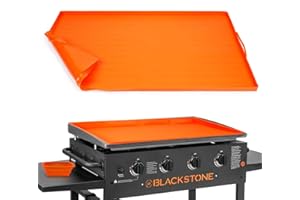 POPBRICKS 36 In Silicone Mat for Blackstone Griddle Cover, With Handle+ Oil Cup Liner, Heavy Duty & Food Grade for Blackstone Grill Accessories