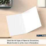 Papa Prints Pack of 20 A5 Blank Cards and Envelopes 350 GSM White Eco-Friendly view 4