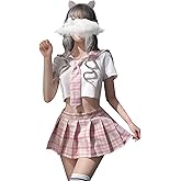 YOMORIO Women Outfit Anime Lingerie Japanese Korean School Uniform Sailor Plaid Costumes