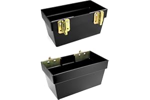 QWORK Heavy Duty Track Basket | Trailer & Warehouse Organizer | 13" x 7-1/8" x 6-1/2" Storage Bin for Trucks | Etrack & Wall 