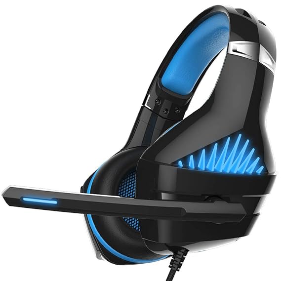 NPET Beexcellent GM5 Stereo-Gaming-Headset, Surround-Sound, Over-Ear-Kopfhörer mit einstellbarer Geräuschunterdrückung, LED-M