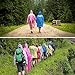 Dsteng Rain Poncho Adult Ponchos Reusable Raincoat 3 Pack No Plastic Smell,Light Weight and Perfect for Outdoor Activities (2 Blue +1 Rose red)