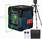 RockSeed Laser Level with 1.2m Tripod Green Cross Line Self Leveling