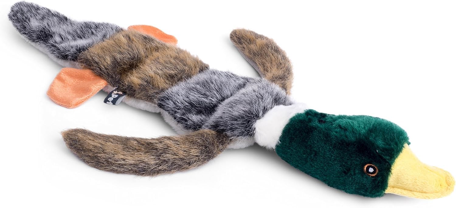 Petface Luxury Multi Squeak Duck Plush Dog Toy — image 1