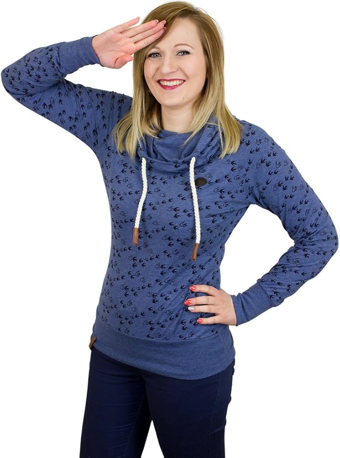 Naketano Damen Hoodie Mandy Will Vogel N Dunkelblau M Amazon De Bekleidung