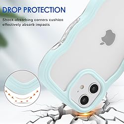 Anuck for iPhone 11 Case Wavy Edge Clear Back