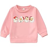 GLIGLITTR Toddler Boy Girl Christmas Sweatshirt Kid Xmas Santa Graphic Shirt Tops Baby Long Sleeve Crewneck Winter Clothes