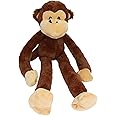 Multipet Swingin' Safari Monkey Dog Plush Toy - Squeaky Dog Toy for All Dogs - Extra Soft Plush Dog Toy - Stuffed Animal Dog Toy for Cuddling & Playing - Cute Dog Pet Toy (27”, Brown, 5 Squeakers)