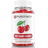 PUREFINITY Tart Cherry Gummies – Uric Acid Flush for Joint Relief & Recovery, Raw Juice Extract Antioxidant – Non-GMO, Gluten Free, Vegan, 60 Count