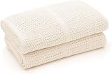 Bloomsbury Mill Cellular Baby Blankets 100% Organic Cotton Pack of 2 view 2