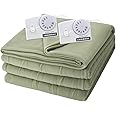 Electric Heated Blanket King Size,90"x100", Heating Blanket Soft Flannel with 10 Heat Settings & Auto Shut-Off, Heated Throw Blanket Machine Washable for Cozy Comfort,Green