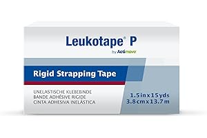 Leukotape P Rigid Medical Athletic Tape for Sprains and Injury Prevention, 3.8 cm x 13.7 m, Beige, 1 Roll