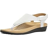 UTENAG Womens Arch Support Sandals Orthotic Adjustable Thong Flip Flops