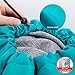 IHOMAGIC Laundry Bags Large 120L Foldable Storage Travel Bag with Drawstring Washable by Hand Dirty Clothes Bags for Home Dormitory Travel Bag Smile Fabric Bag Blanket Quilt Bag, Blue
