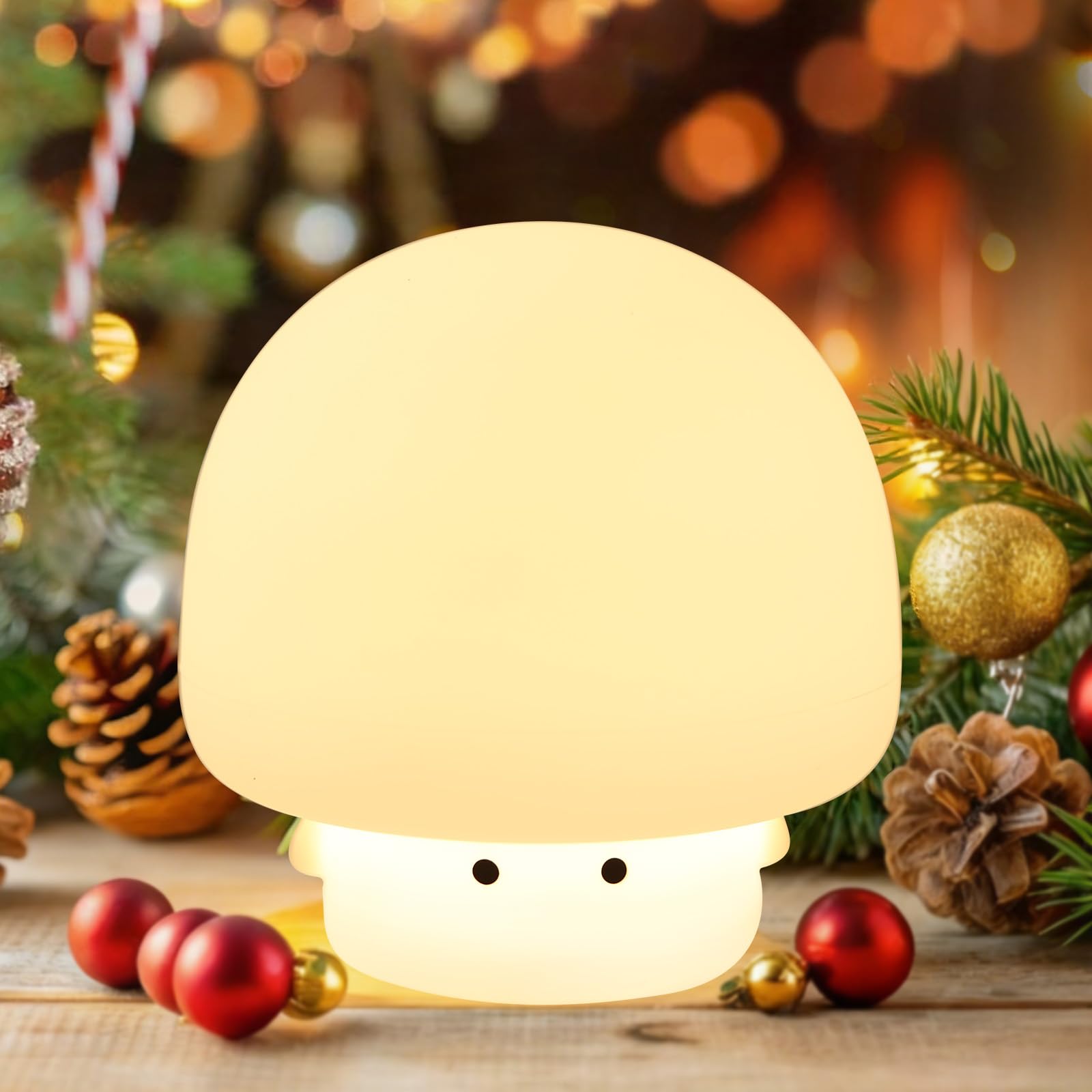 YISUN Kids Night Light, Squishy Silicone Cute Lamp, Rechargeable Dimmable Portable Bedside Touch Lamp, Nursery Squishy Light for Breastfeeding Room — image 1