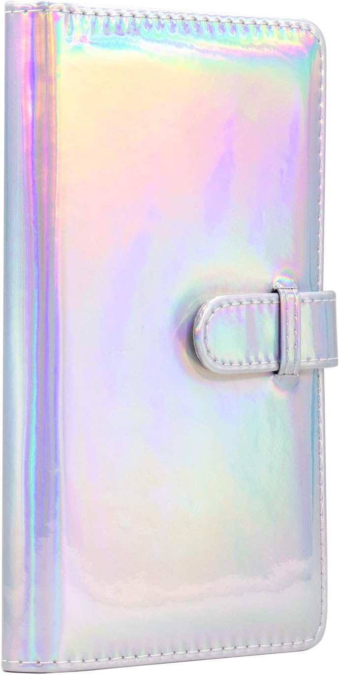 Amimy 96 Pockets Photo Album for Fujifilm Instax Mini 7s 8 8+ 9 25 50s 70 90, Polaroid Snap Zip Z2300 PIC-300 Film & Kodak Mini 3-Inch Film (Silver)