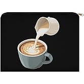 Coffee Prints Makeup Bag Cute Cosmetic Bags Toiletry Pouch Organizer Travel