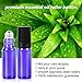 Fiery Youth Purple Glass Essential Oil Roller Bottles with Stainless Steel Roller Balls,Useful for Aromatherapy Perfumes and Lip Balms, 6 Bottle Set,5ml，Glass Roll on Bottle