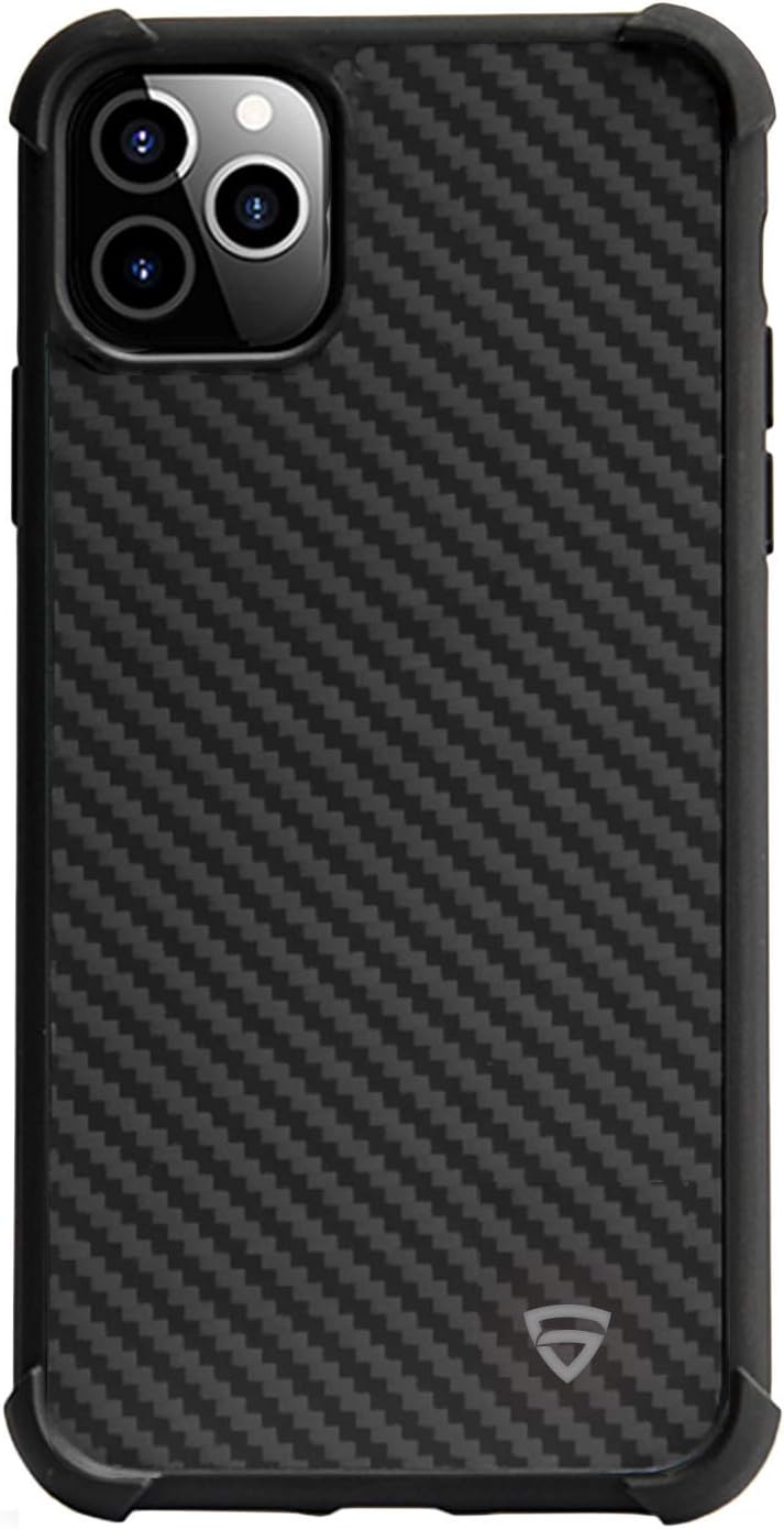 RAEGR iPhone 11 Pro Max Case, Elements Armor Protective Case/Cover Designed for iPhone 11 Pro Max (6.5 inch) - Black (Real Aramid Carbon Fibre) RG10079