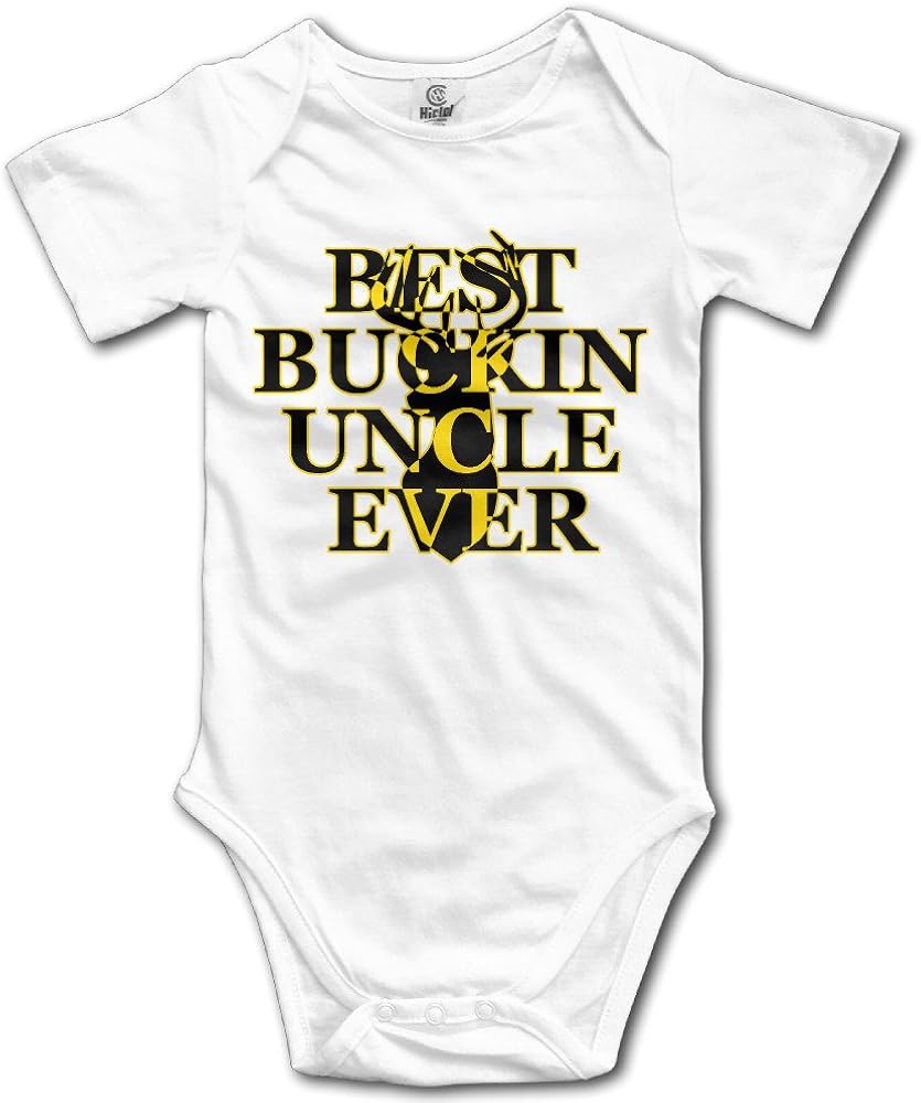 Baby Kids 100% Cotton Short Sleeve Onesies Toddler Bodysuit Best Buckin Uncle Ever Variety Onesies