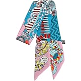 Elegant skinny Scarves for Women Holiday Gift Idea for Her Luxury Silky Ribbon for Purse Handle, Hair&Neck Fashion Accessory