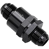 Podavelle 10AN Non Return One Way Inline Check Valve Fitting Aluminum Black
