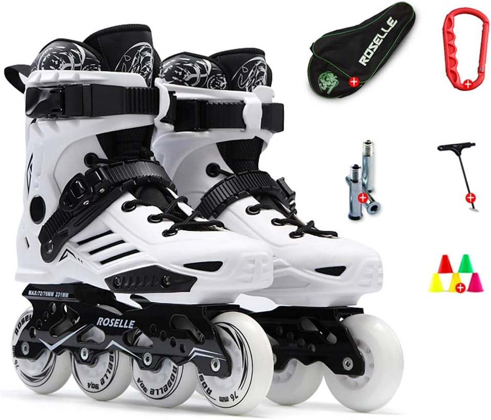 HBJB Skate adult college roller skates men and women inline skates novice fancy shoes flat shoes club roller skates (Size : 38EU/6 US/5 UK/24cm JP)