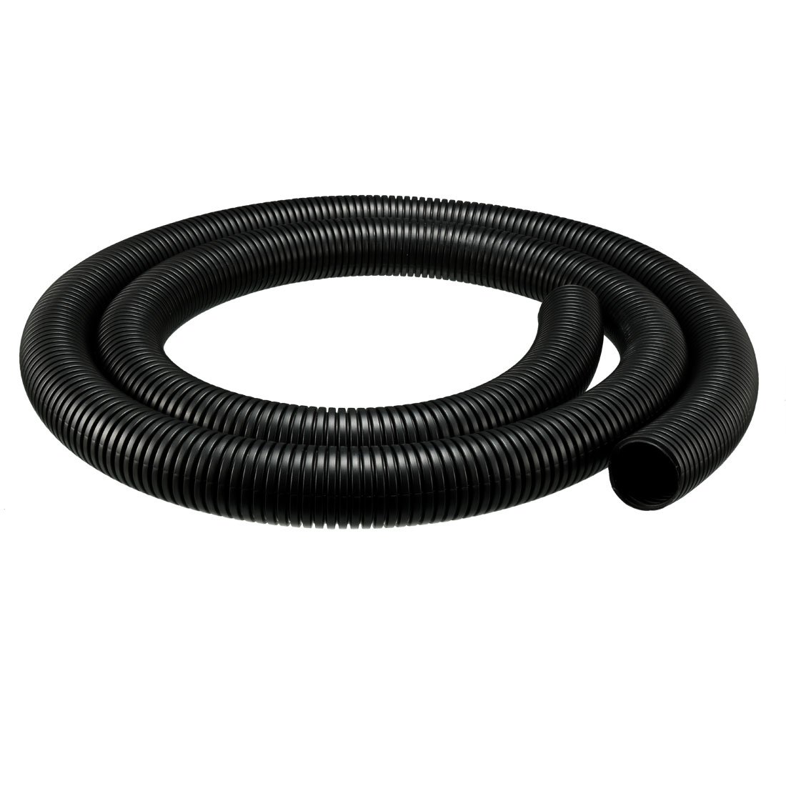 Sourcingmap 2 M 29 x 34.5 mm PP Flexible Corrugated Conduit Tube for Garden,Office Black