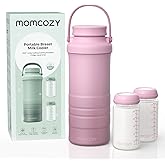 Momcozy 22oz Portable Breastmilk Cooler for 24H Outdoor, Newborn Essentials | 24 Hours &amp; 360&deg; Surrounded Cooling, 2 Extra Baby Bottles for Better Storage, Life Saver for Working Mom, Hassle-Free Cleaning