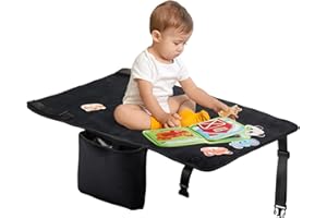 SkyCradleNap Toddler Airplane Bed with Cloth Book, Portable Airplane Seat Extender Travel Bed for Kids, Soft Baby Plane Travel Essentials for Flying, Toddlers Long Flight Must Haves Footrest