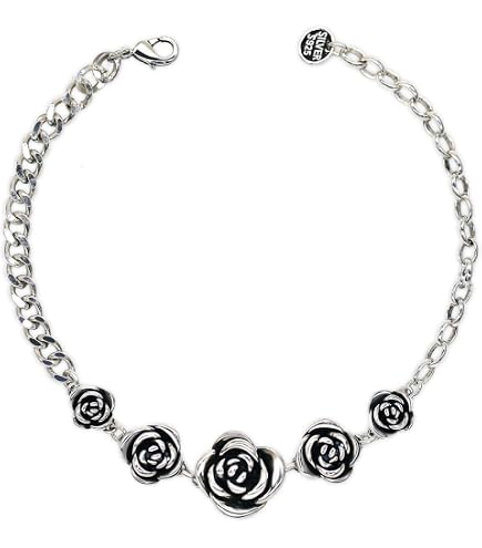 Amazon.com: Savlano 925 Sterling Silver 17mm Italian Rose Link