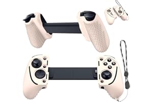 WACANC Silicone Grip Case for Razer Kishi Ultra Gaming Controller,Controller Grip Protective Cover Compatible with Razer Kishi Ultra Gaming Controller,Handle Protective Case Cover with Lanyard (Off White)